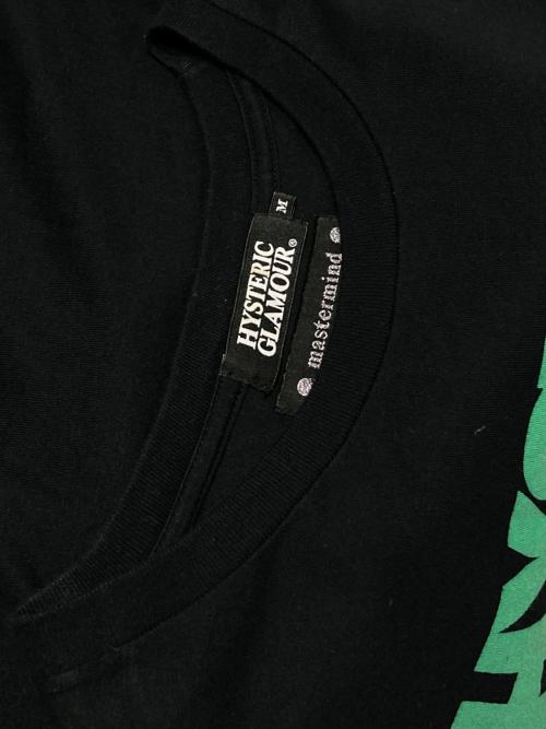 Hysteric Glamour（ヒステリックグラマー）Hysteric Glamour (ヒステリックグラマー) Mastermind JAPAN (マスターマインド ジャパン) コラボプリントTシャツ ブラック サイズ:Mの古着・服飾アイテム