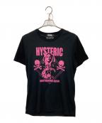 Hysteric Glamour×Mastermind JAPANヒステリックグラマー×マスターマインド ジャパン）の古着「コラボプリントTシャツ」｜ピンク×ブラック