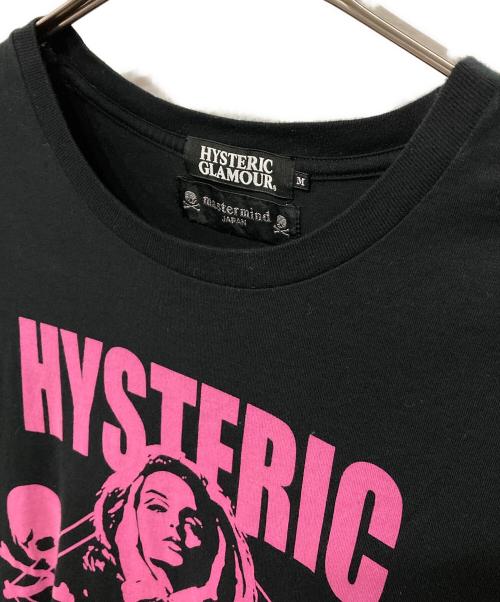 Hysteric Glamour（ヒステリックグラマー）Hysteric Glamour (ヒステリックグラマー) Mastermind JAPAN (マスターマインド ジャパン) コラボプリントTシャツ ピンク×ブラック サイズ:Mの古着・服飾アイテム
