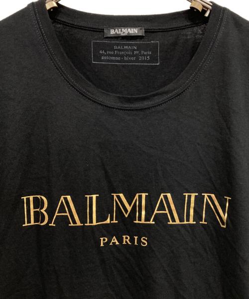 BALMAIN（バルマン）BALMAIN (バルマン) プリントTシャツ ゴールド×ブラック サイズ:Ｓの古着・服飾アイテム
