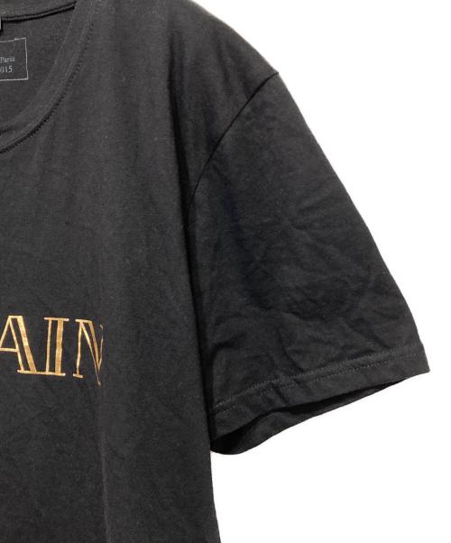 BALMAIN（バルマン）BALMAIN (バルマン) プリントTシャツ ゴールド×ブラック サイズ:Ｓの古着・服飾アイテム