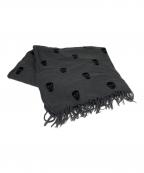 Hysteric Glamourヒステリックグラマー）の古着「スカル柄ストール」｜ブラック×グレー