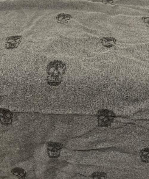 Hysteric Glamour（ヒステリックグラマー）Hysteric Glamour (ヒステリックグラマー) スカル柄ストール ブラック×グレーの古着・服飾アイテム