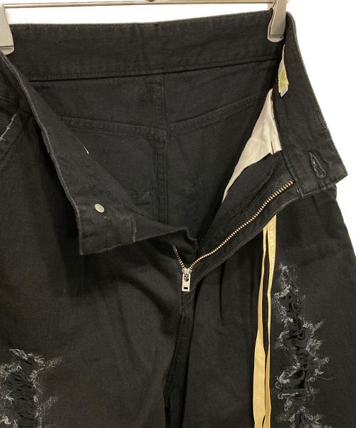 10（テン）10 (テン) ダメージ加工デニムパンツ ブラック サイズ:1の古着・服飾アイテム
