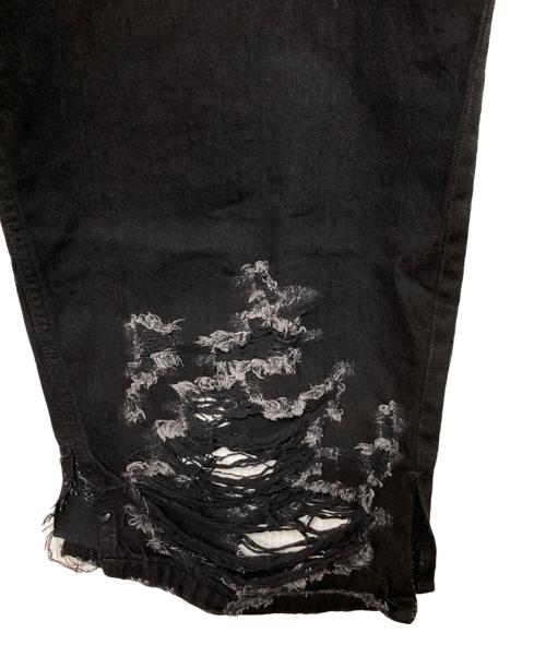 10（テン）10 (テン) ダメージ加工デニムパンツ ブラック サイズ:1の古着・服飾アイテム