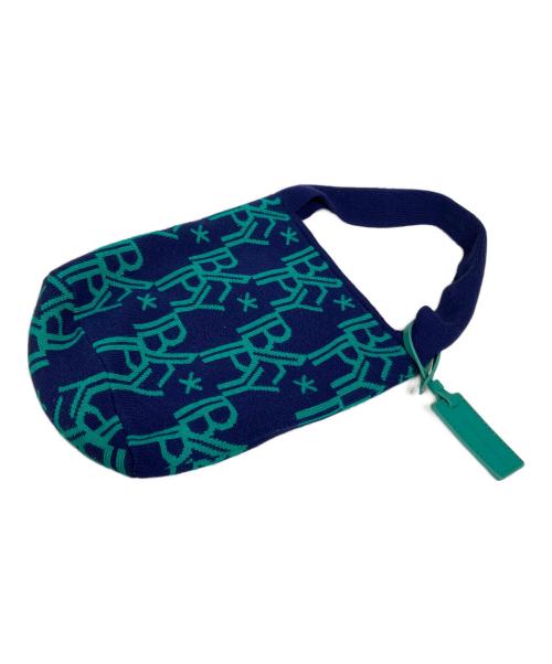 BAPY（ベイピー）BAPY (ベイピー) Monogram Knitted Bag Ladies グリーン×パープルの古着・服飾アイテム