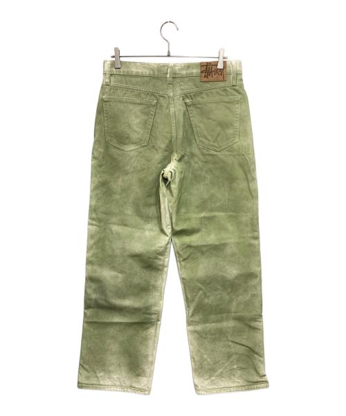 stussy（ステューシー）stussy (ステューシー) BIG OL JEAN SPRAY グリーン サイズ:30の古着・服飾アイテム
