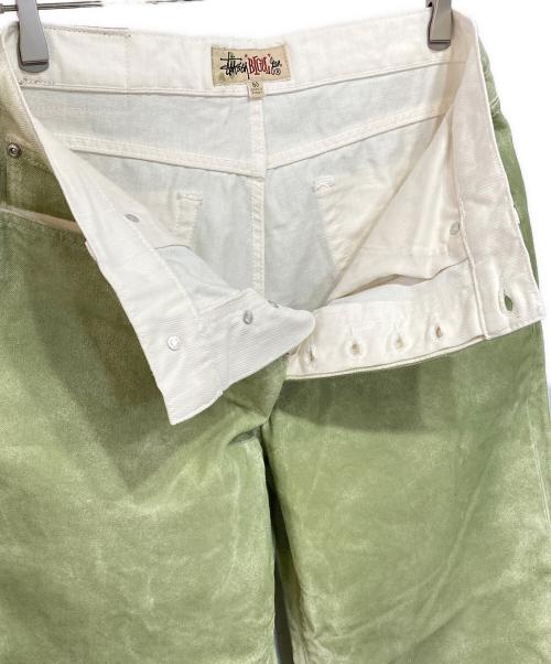 stussy（ステューシー）stussy (ステューシー) BIG OL JEAN SPRAY グリーン サイズ:30の古着・服飾アイテム