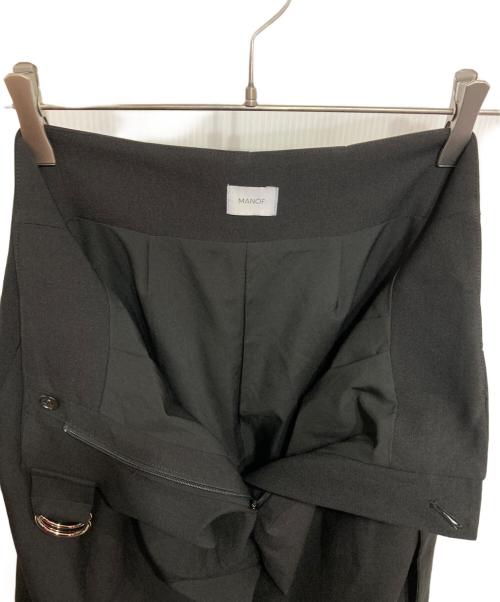 MANOF（マノフ）MANOF (マノフ) WRAP BELT PANTS ブラック サイズ:Sの古着・服飾アイテム