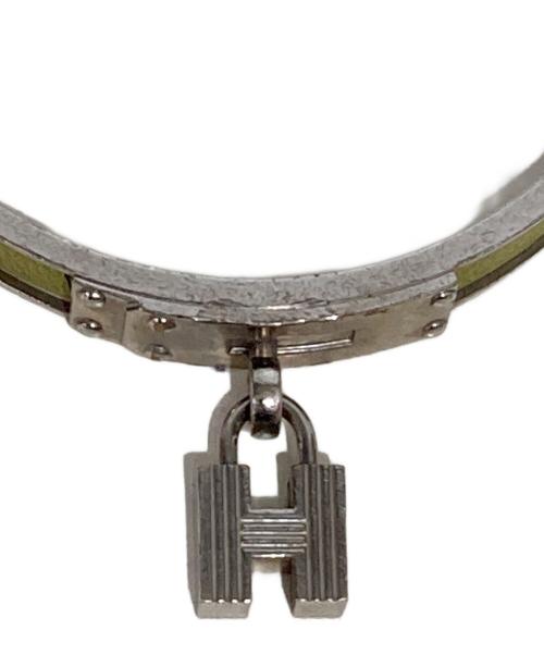 HERMES（エルメス）HERMES (エルメス) ケリーカデナバングル シルバー×グリーンの古着・服飾アイテム