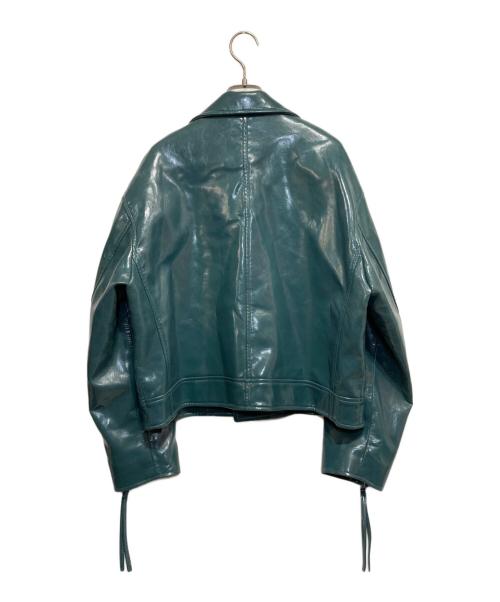 MAISON SPECIAL（メゾンスペシャル）MAISON SPECIAL (メゾンスペシャル) 23AW ヴィーガンレザーライダースジャケット グリーン サイズ:36の古着・服飾アイテム