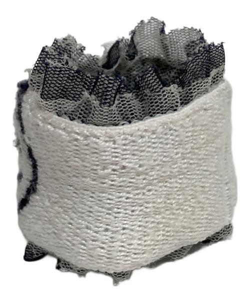 CHANEL（シャネル）CHANEL (シャネル) ココマークパイルリストバンド ブラック×アイボリーの古着・服飾アイテム