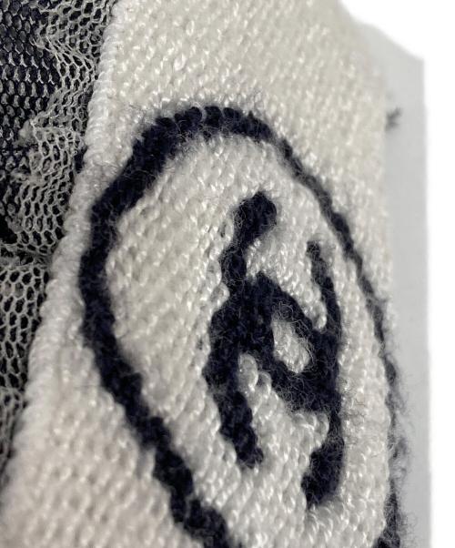 CHANEL（シャネル）CHANEL (シャネル) ココマークパイルリストバンド ブラック×アイボリーの古着・服飾アイテム