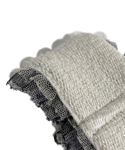 CHANEL（シャネル）CHANEL (シャネル) ココマークパイルリストバンド ブラック×アイボリーの古着・服飾アイテム