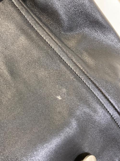 courreges（クレージュ）courreges (クレージュ) レザートレンチコート ブラック サイズ:38の古着・服飾アイテム