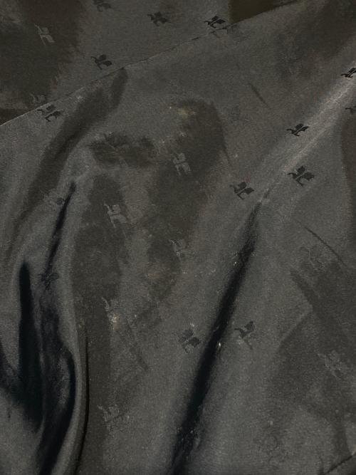 courreges（クレージュ）courreges (クレージュ) レザートレンチコート ブラック サイズ:38の古着・服飾アイテム