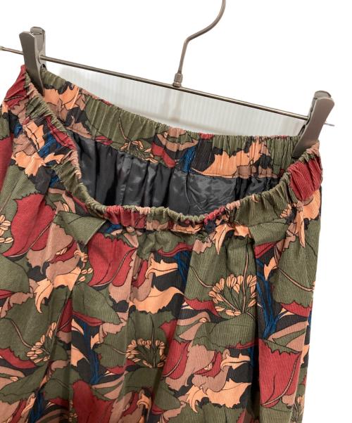 かぐれ（カグレ）かぐれ (カグレ) リバティコーデュロイギャザースカート ブラウン サイズ:FREEの古着・服飾アイテム