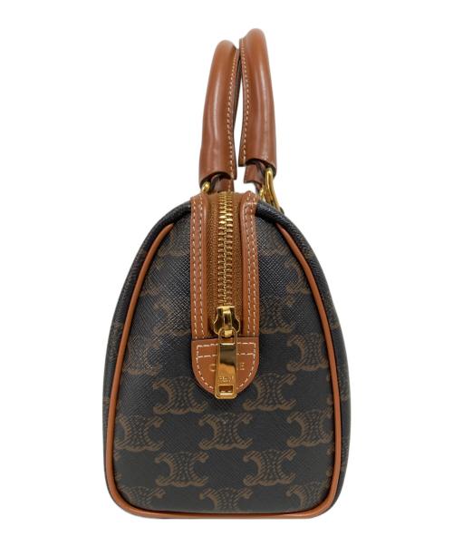 CELINE（セリーヌ）CELINE (セリーヌ) スモールボストン-トリオンキャンバス＆カーフスキン ブラウンの古着・服飾アイテム