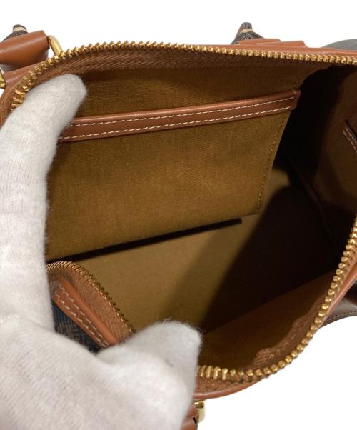 CELINE（セリーヌ）CELINE (セリーヌ) スモールボストン-トリオンキャンバス＆カーフスキン ブラウンの古着・服飾アイテム