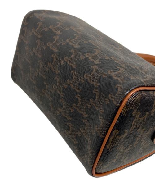 CELINE（セリーヌ）CELINE (セリーヌ) スモールボストン-トリオンキャンバス＆カーフスキン ブラウンの古着・服飾アイテム