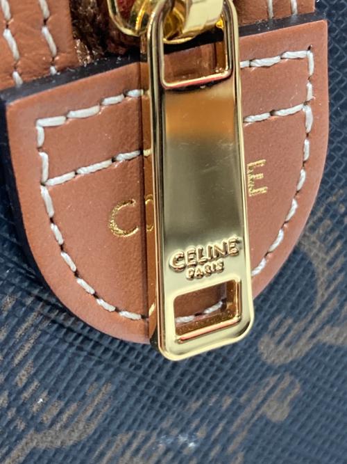 CELINE（セリーヌ）CELINE (セリーヌ) スモールボストン-トリオンキャンバス＆カーフスキン ブラウンの古着・服飾アイテム