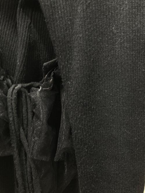 Lily Brown（リリーブラウン）Lily Brown (リリーブラウン) フリルビスチェセットニットワンピース ブラック サイズ:Fの古着・服飾アイテム