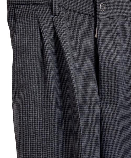 DESCENTE（デサント）DESCENTE (デサント) ハウンドトゥース 千鳥格子柄 ストレッチセットアップ ネイビー サイズ:14の古着・服飾アイテム