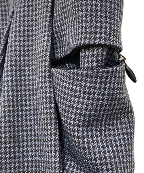 DESCENTE（デサント）DESCENTE (デサント) ハウンドトゥース 千鳥格子柄 ストレッチセットアップ ネイビー サイズ:14の古着・服飾アイテム