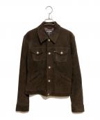 POLO JEANS CO.ポロジーンズカンパニー）の古着「スエードレザーシャツジャケット」｜ブラウン
