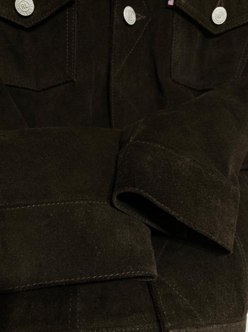POLO JEANS CO.（ポロジーンズカンパニー）POLO JEANS CO. (ポロジーンズカンパニー) スエードレザーシャツジャケット ブラウン サイズ:Mの古着・服飾アイテム