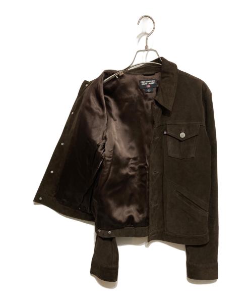 POLO JEANS CO.（ポロジーンズカンパニー）POLO JEANS CO. (ポロジーンズカンパニー) スエードレザーシャツジャケット ブラウン サイズ:Mの古着・服飾アイテム