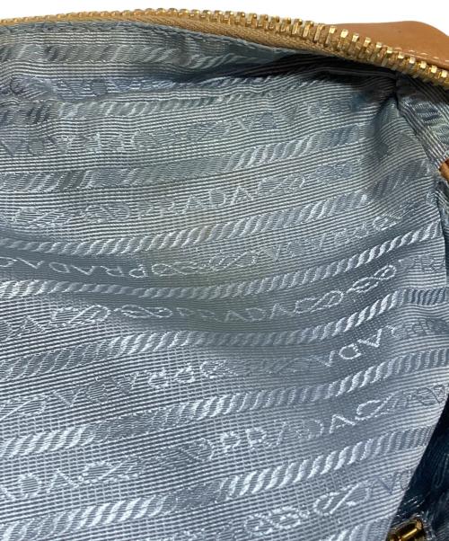 PRADA（プラダ）PRADA (プラダ) レザーナイロントートバッグ ブルー×ベージュの古着・服飾アイテム