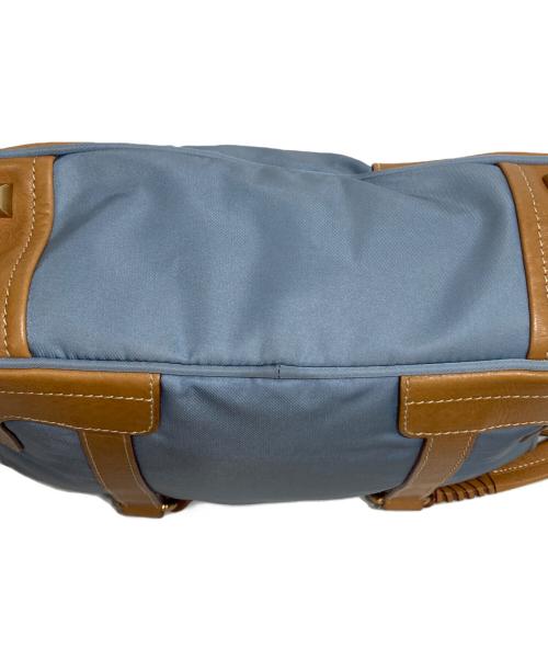 PRADA（プラダ）PRADA (プラダ) レザーナイロントートバッグ ブルー×ベージュの古着・服飾アイテム