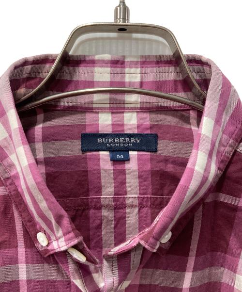 BURBERRY LONDON（バーバリーロンドン）BURBERRY LONDON (バーバリーロンドン) ロングスリーブシャツ パープル サイズ:Mの古着・服飾アイテム