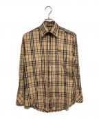 BURBERRY BLACK LABELバーバリーブラックレーベル）の古着「ロングスリーブシャツ」｜ブラック×ベージュ