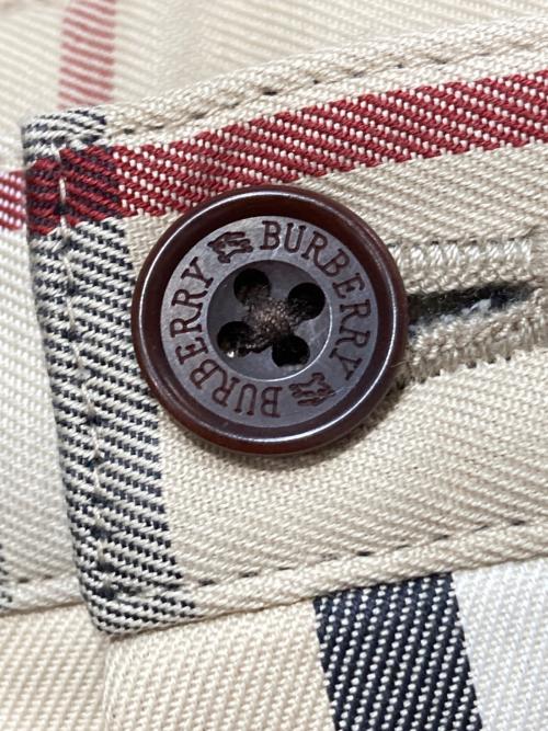 BURBERRY BLACK LABEL（バーバリーブラックレーベル）BURBERRY BLACK LABEL (バーバリーブラックレーベル) ノバチェックストレートパンツ ブラック×ベージュ サイズ:W76の古着・服飾アイテム