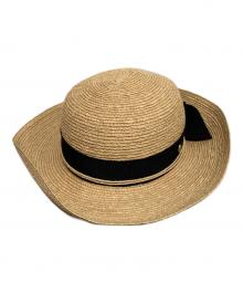 HELEN KAMINSKI（ヘレンカミンスキー）の古着「Newport SB ラフィアハット」｜ナチュラル×ミッドナイト