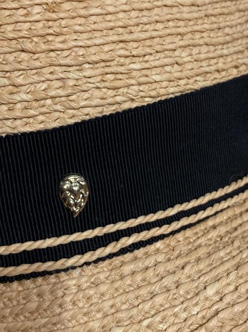 HELEN KAMINSKI（ヘレンカミンスキー）HELEN KAMINSKI (ヘレンカミンスキー) Newport SB ラフィアハット ナチュラル×ミッドナイトの古着・服飾アイテム