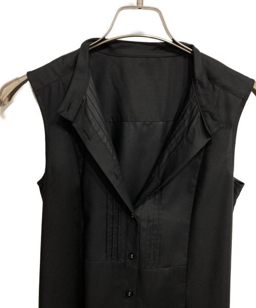 BLUE LABEL CRESTBRIDGE（ブルーレーベルクレストブリッジ）BLUE LABEL CRESTBRIDGE (ブルーレーベルクレストブリッジ) ノースリーブワンピース ブラック サイズ:36の古着・服飾アイテム