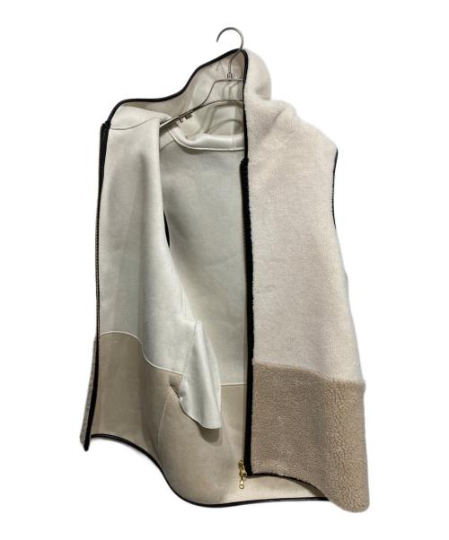 Risley（リズレー）Risley (リズレー) リバーシブルバイカラーボアベスト アイボリー サイズ:Fの古着・服飾アイテム