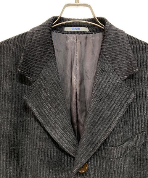 KENZO HOMME（ケンゾーオム）KENZO HOMME (ケンゾー オム) コーディロイプリーツコート ネイビー サイズ:2の古着・服飾アイテム