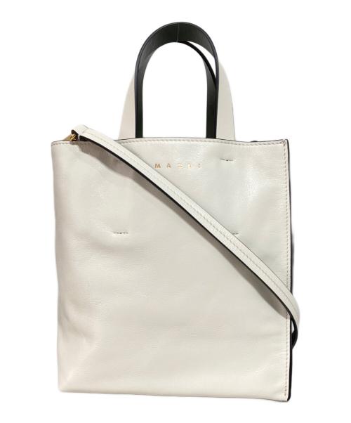 MARNI（マルニ）MARNI (マルニ) MUSEO SOFT MINI グリーン×ホワイトの古着・服飾アイテム