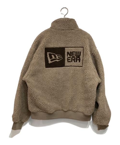 New Era（ニューエラ）New Era (ニューエラ) フリースBOXロゴジャケット ブラウン サイズ:Sの古着・服飾アイテム