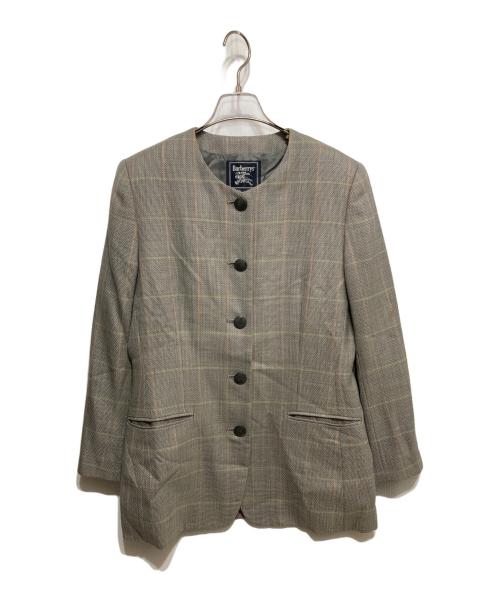 Burberry's（バーバリーズ）Burberry's (バーバリーズ) ノーカラージャケット グレー サイズ:11の古着・服飾アイテム