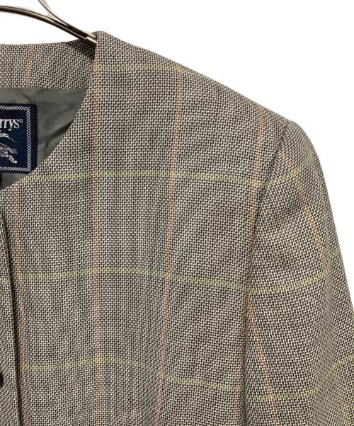 Burberry's（バーバリーズ）Burberry's (バーバリーズ) ノーカラージャケット グレー サイズ:11の古着・服飾アイテム
