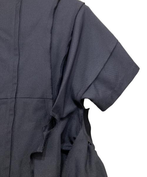 TAO COMME des GARCONS（タオ コムデギャルソン）TAO COMME des GARCONS (タオ コムデギャルソン) フリルギャザーワンピース ネイビー サイズ:Mの古着・服飾アイテム