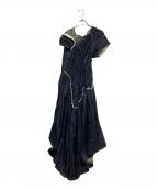 tricot COMME des GARCONSトリココムデギャルソン）の古着「デニムギャザーワンピース」｜インディゴ