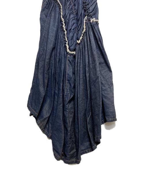 tricot COMME des GARCONS（トリココムデギャルソン）tricot COMME des GARCONS (トリココムデギャルソン) デニムギャザーワンピース インディゴ サイズ:Sの古着・服飾アイテム