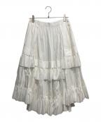 COMME des GARCONS COMME des GARCONSコムデギャルソン コムデギャルソン）の古着「ランダムプリーツスカート」｜ホワイト