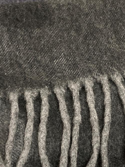 Begg & Co（ベグアンドコー）Begg & Co (ベグアンドコー) カシミヤストール グレー×ネイビーの古着・服飾アイテム